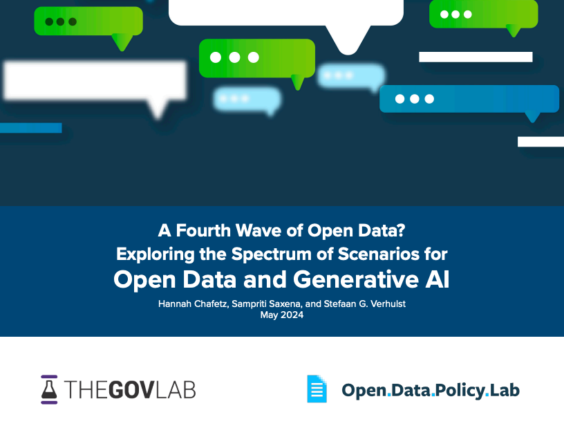 A Fourth Wave of Open Data? Exploring the Spectrum of Scenarios for Open Data and Generative AI